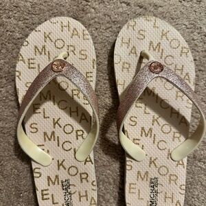 Michael Kors Glitter Flip Flops